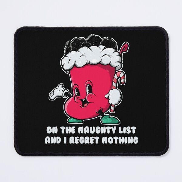 Item preview, On The Naughty List And I Regret Nothing Funny Christmas Stocking Full Of Coal Holding Candy Cane designed and sold by swiftyspade.