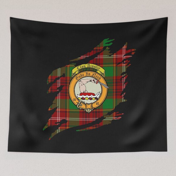 Item preview, Ainslie Clan Crest Scottish Surname Tartan designed and sold by BagTown Clans.