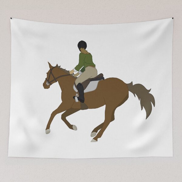 Item preview, COLOR-LINE Rail-View Asking for the Canter on a Turn designed and sold by Abby Art Studio.
