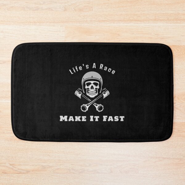 Item preview, Life's A Race Make It Fast Skull Piston Rod Racing Cars Racetrack Drag Strip Speed Motorsports Skull Face  designed and sold by CarantinedChaos.
