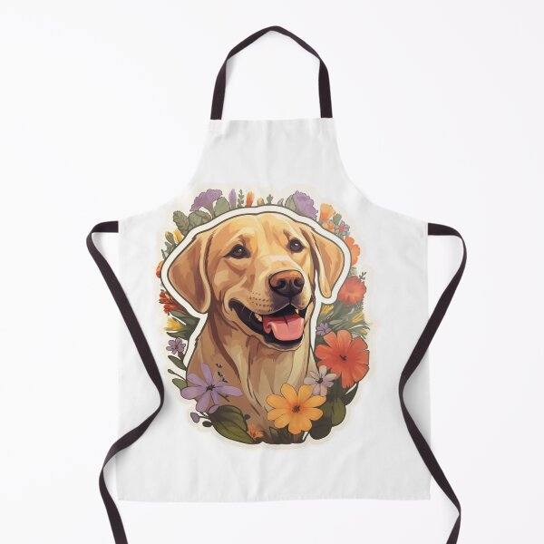Item preview, Golden Blossoms - Cartoon Labrador Portrait designed and sold by PureGlee.