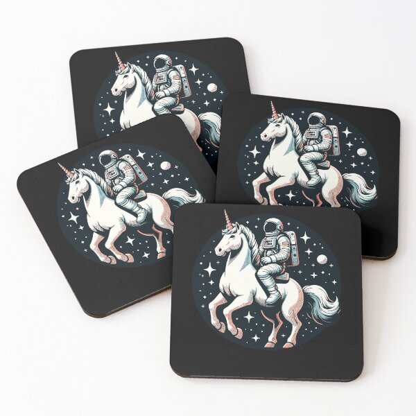 Item preview, Space Astronaut Riding Unicorn,Aesthetic Galaxy Universe Astronaut designed and sold by CozyPuffs.