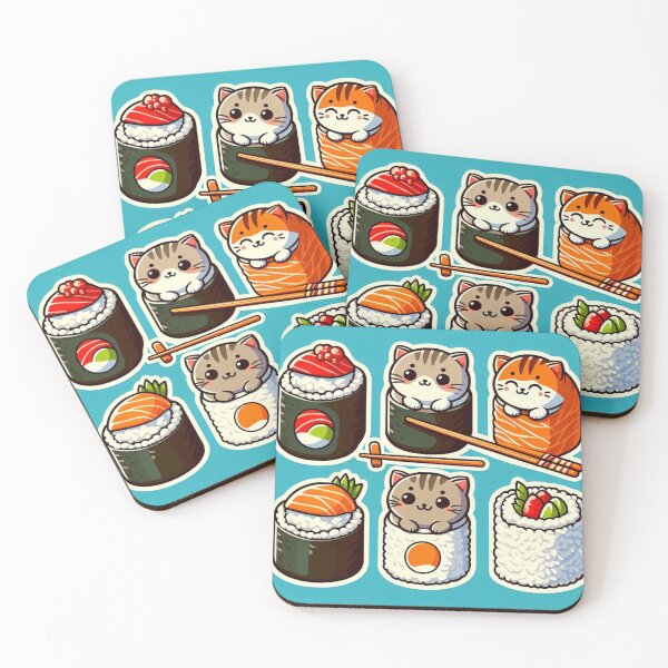 Item preview, sushi cat designed and sold by Greydate.