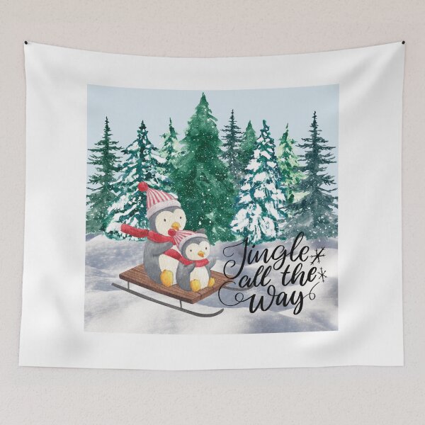 Item preview, Jingle All the Way Penguin Sleigh Ride! designed and sold by TidyKitchenInc.