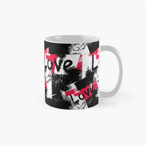 Item preview, Red,black white brush strokes paint watercolor love fashionable designed and sold by fuzzyfox.