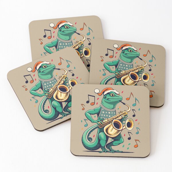 Item preview, Saxophone Lizard Christmas Jingle designed and sold by VoyteksDesigns.