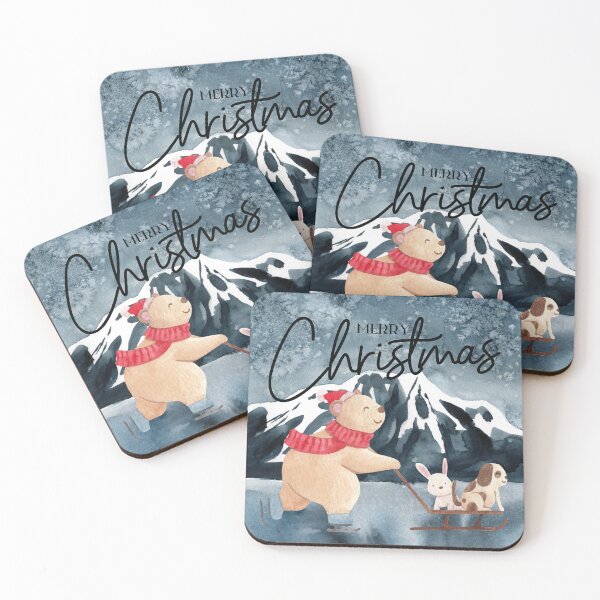 Item preview, Merry Christmas Bear Ice Skating! designed and sold by TidyKitchenInc.