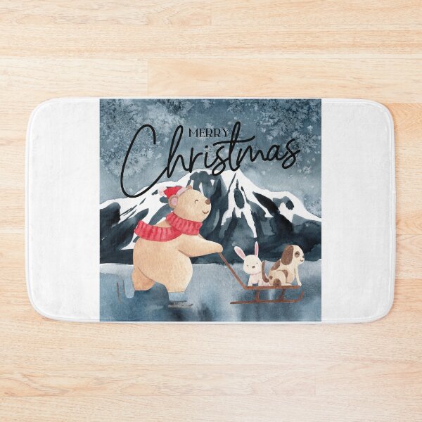 Item preview, Merry Christmas Bear Ice Skating! designed and sold by TidyKitchenInc.