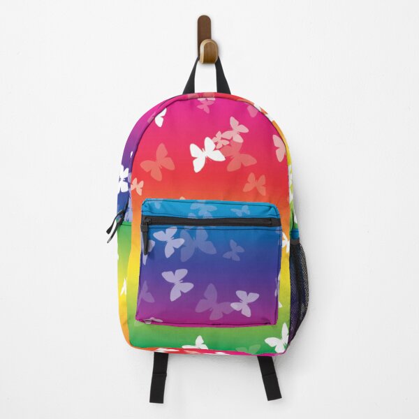 Item preview, Pattern of rainbow colors and butterflies designed and sold by LuckyCreative.