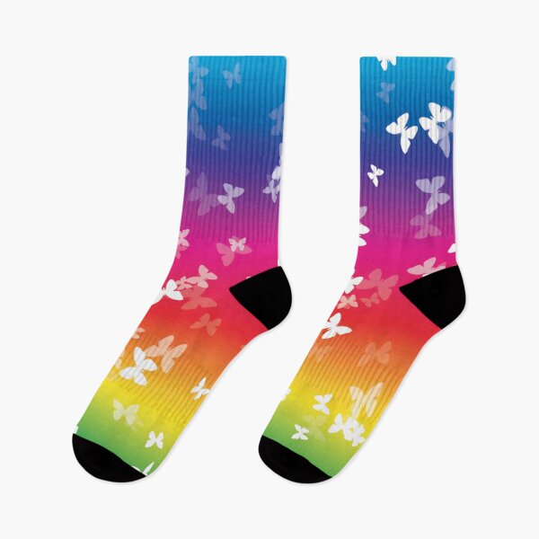 Item preview, Pattern of rainbow colors and butterflies designed and sold by LuckyCreative.