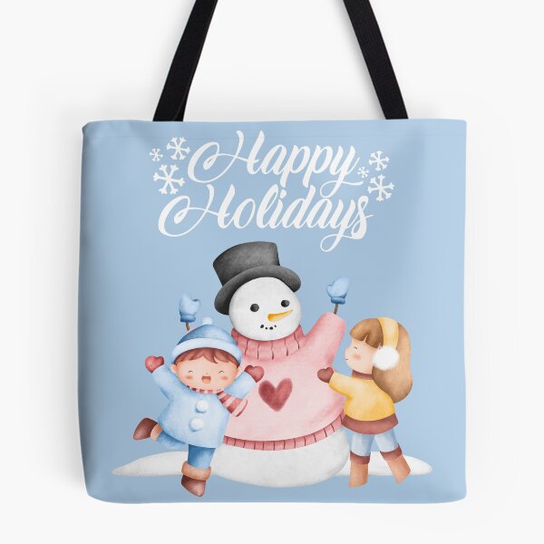 Item preview, Happy Holidays Children Playing with Snowman! designed and sold by TidyKitchenInc.