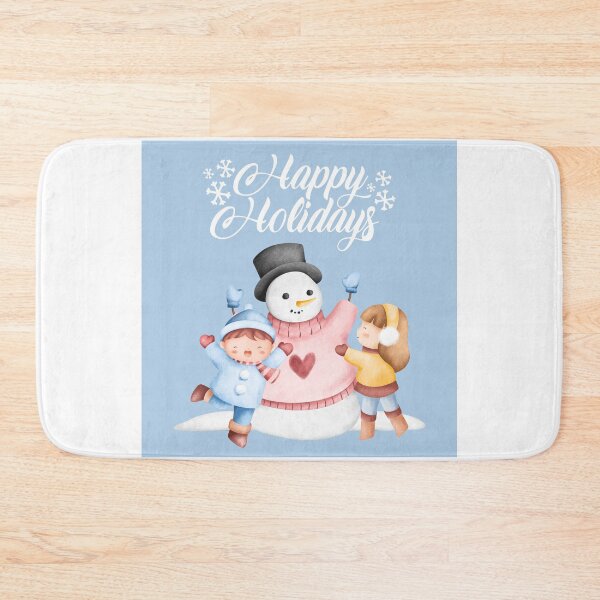 Item preview, Happy Holidays Children Playing with Snowman! designed and sold by TidyKitchenInc.