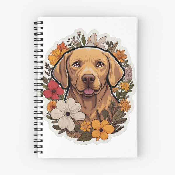 Aperçu de l'œuvre Golden Bloom Bliss - Cartoon Labrador Portrait créée et vendue par PureGlee.