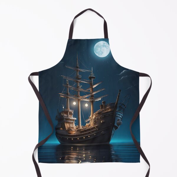 Item preview, Boat Under The Moonlight Poster Canvas Print Painting Picture Wall Art designed and sold by TK-Hades.