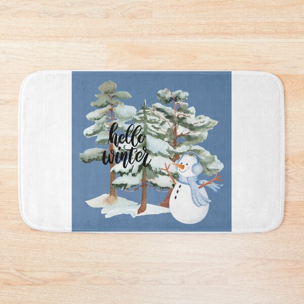 Item preview, Hello Winter Blue Snowman! designed and sold by TidyKitchenInc.