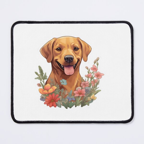 Item preview, Golden Canine Garden - Cartoon Labrador Portrait designed and sold by PureGlee.