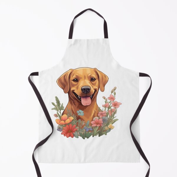 Item preview, Golden Canine Garden - Cartoon Labrador Portrait designed and sold by PureGlee.