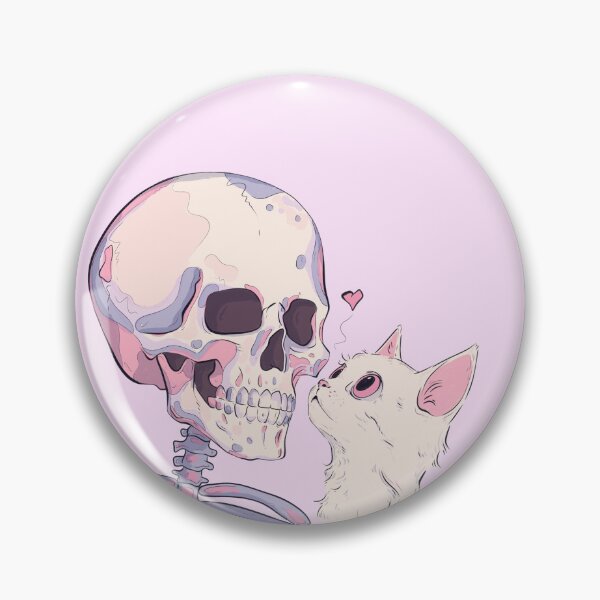 Item preview, Cute Cat and Skeleton designed and sold by Jess.a.creates.