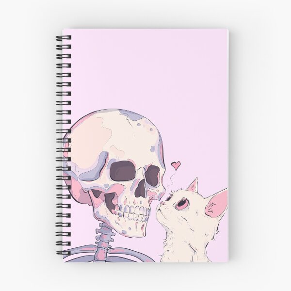 Item preview, Cute Cat and Skeleton designed and sold by Jess.a.creates.