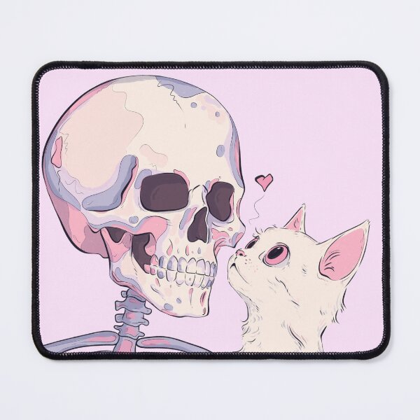 Item preview, Cute Cat and Skeleton designed and sold by Jess.a.creates.