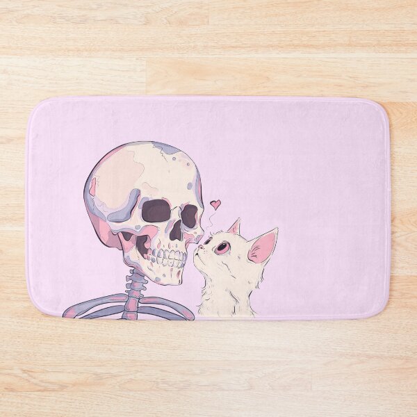 Item preview, Cute Cat and Skeleton designed and sold by Jess.a.creates.