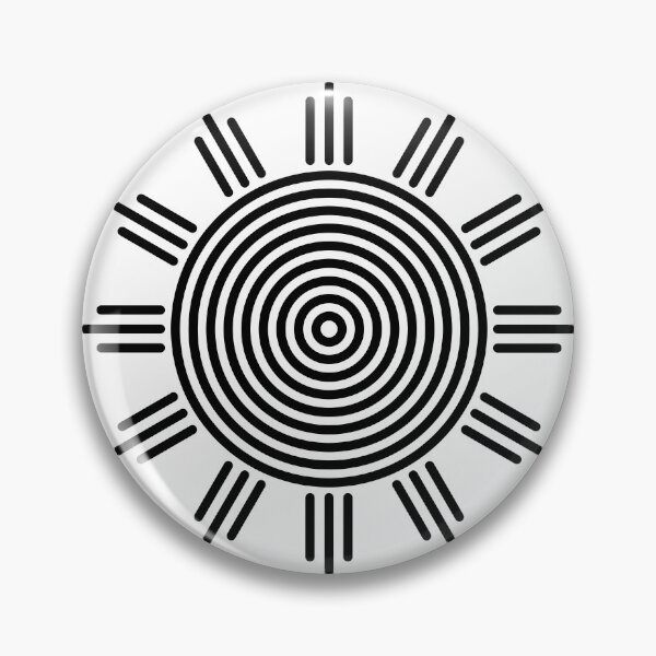 Item preview, Geometric black and white sun pattern. designed and sold by My-fake-places.