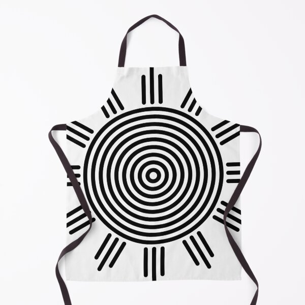 Item preview, Geometric black and white sun pattern. designed and sold by My-fake-places.