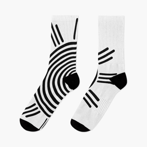 Item preview, Geometric black and white sun pattern. designed and sold by My-fake-places.
