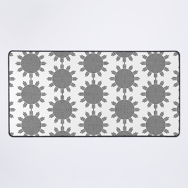 Item preview, Geometric black and white sun pattern. designed and sold by My-fake-places.