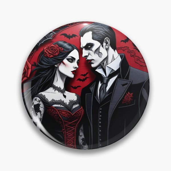 Item preview, Vampire  couple, gothic love designed and sold by GothicRubette.