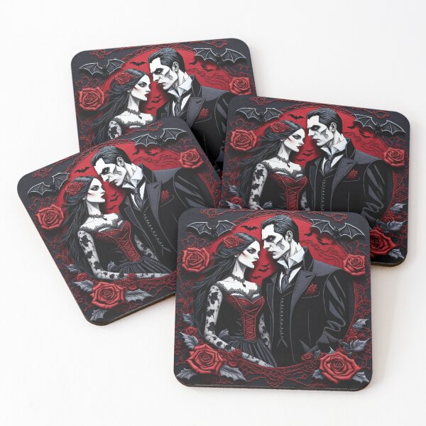 Item preview, Vampire  couple, gothic love designed and sold by GothicRubette.
