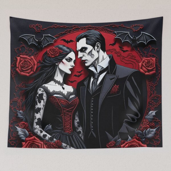 Item preview, Vampire  couple, gothic love designed and sold by GothicRubette.