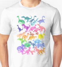 Roarsome Rainbow Dinosaur Alphabet Unisex T-Shirt