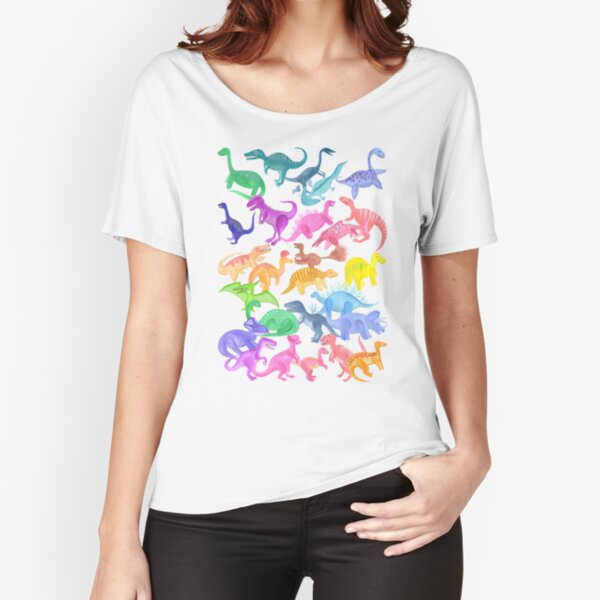 Roarsome Rainbow Dinosaur Alphabet Relaxed Fit T-Shirt
