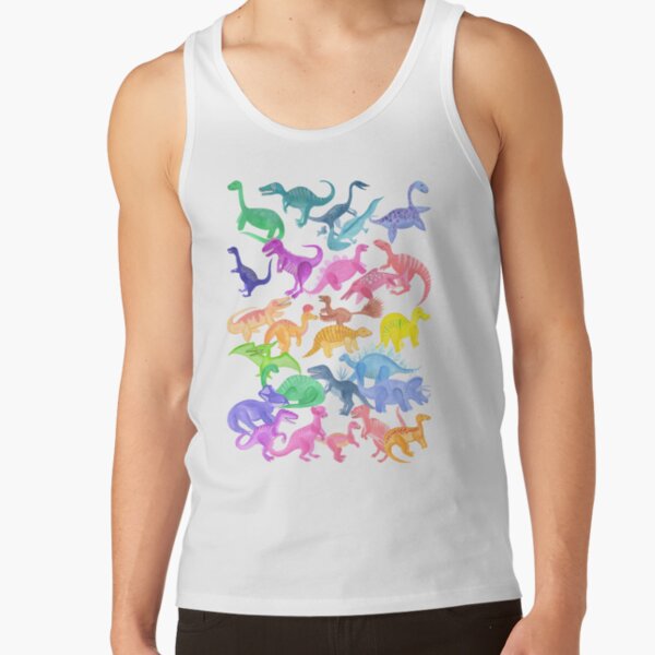 Roarsome Rainbow Dinosaur Alphabet Tank Top