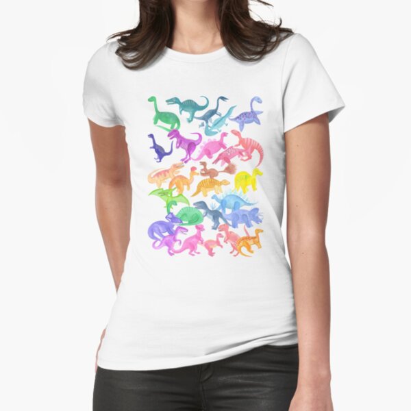Roarsome Rainbow Dinosaur Alphabet Fitted T-Shirt