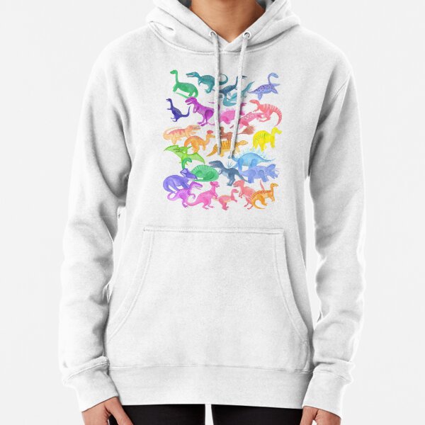 Roarsome Rainbow Dinosaur Alphabet Pullover Hoodie