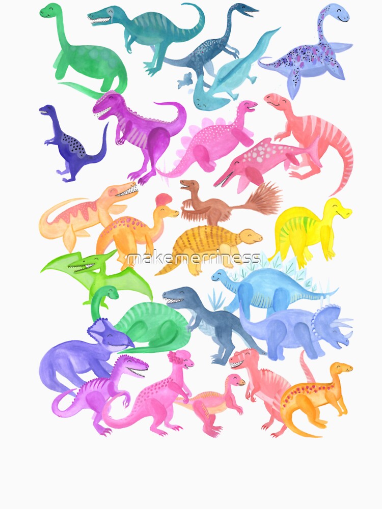 Roarsome Rainbow Dinosaur Alphabet by makemerriness