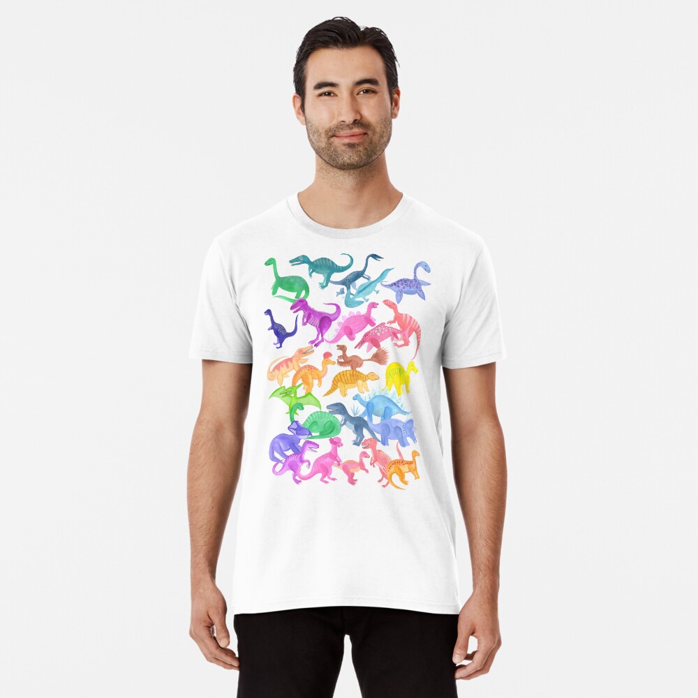 Roarsome Rainbow Dinosaur Alphabet Premium T-Shirt