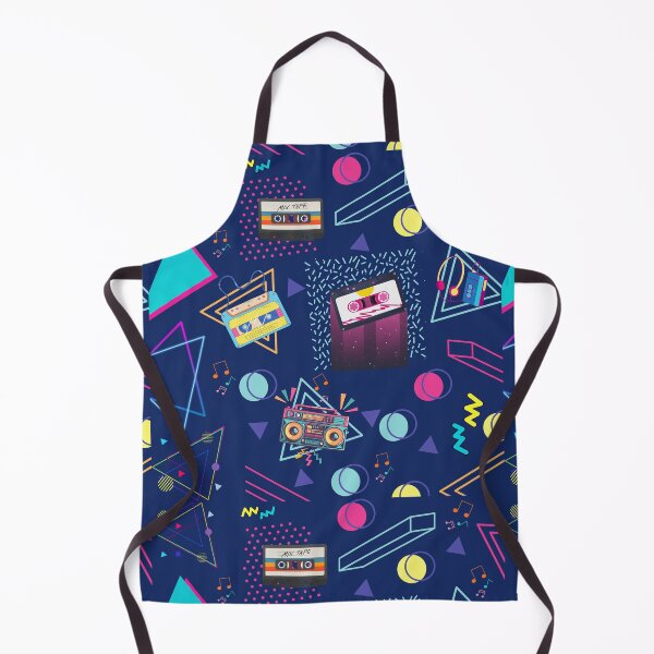 Item preview, 80s music lovin' pattern, nostalgia, boombox, walkman, cassette tapes designed and sold by artizticsaga.