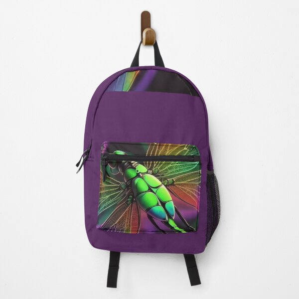 Item preview, Psychedelic Rainbow Green Dragonfly Closeup designed and sold by SquirmArt.