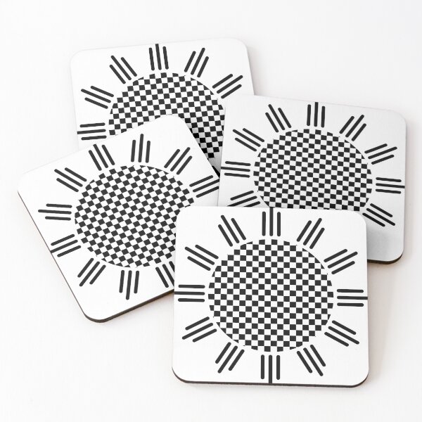 Item preview, Geometric black and white sun pattern./2 designed and sold by My-fake-places.