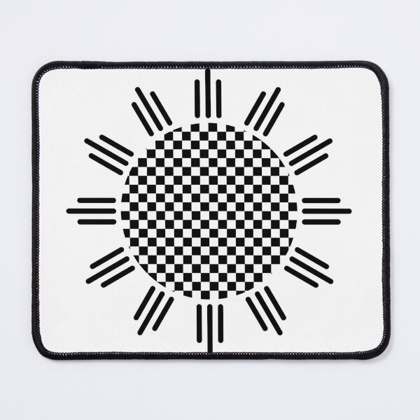 Item preview, Geometric black and white sun pattern./2 designed and sold by My-fake-places.
