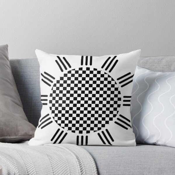 Item preview, Geometric black and white sun pattern./2 designed and sold by My-fake-places.