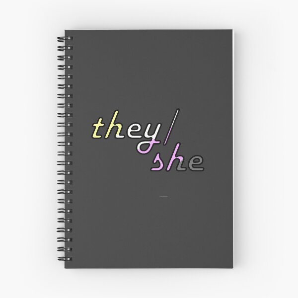 Item preview, they/she nonbinary pronouns designed and sold by enbycow.