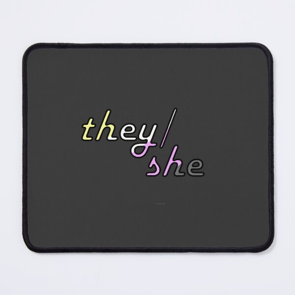 Item preview, they/she nonbinary pronouns designed and sold by enbycow.