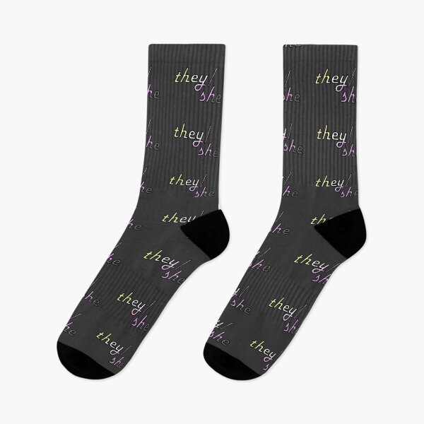 Item preview, they/she nonbinary pronouns designed and sold by enbycow.