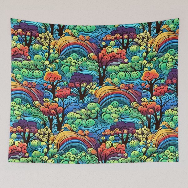 Item preview, Rainbow tree seamless designed and sold by MySon78.