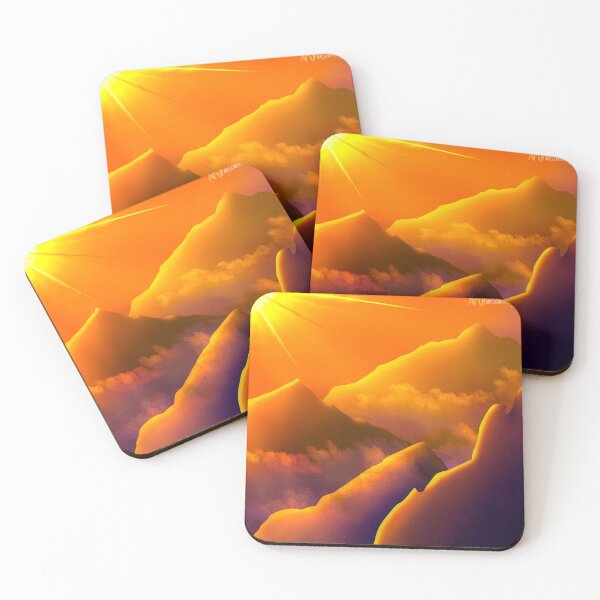 Item preview, Mountain Study in Orange and Purple designed and sold by Transcendragons.