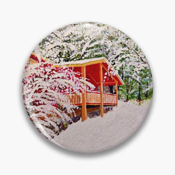 Item preview, Winter at the Little Red Cabin designed and sold by Vicki Pelham.
